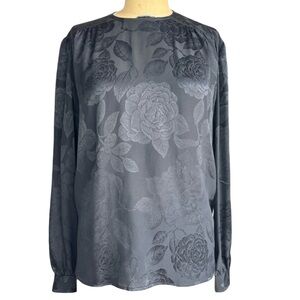 Valentino Miss V Black Silk Blouse Top